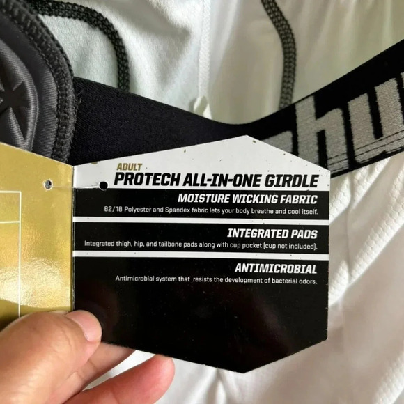 Schutt Mens Protech All in One Girdle White Size Large - Picture 2 of 8